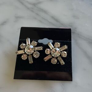 New j crew crystal cluster statement earrings